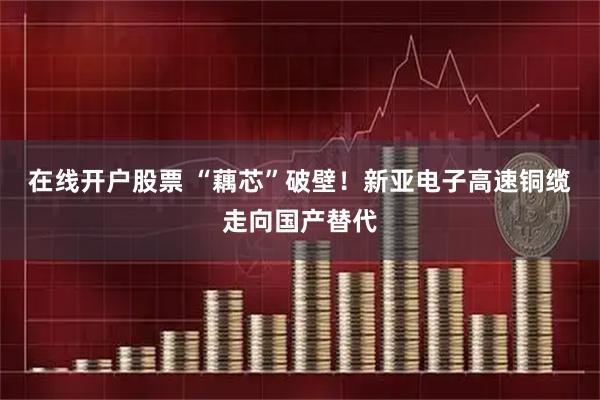 在线开户股票 “藕芯”破壁！新亚电子高速铜缆走向国产替代